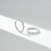 imageSWEETV Pearl Earrings for Women 14K Gold Plated Small Pearl Hoop Earrings Open Huggie Stud Earrings Jewelry Gift for Women Girls02 Silver