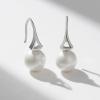 imageSWEETV Pearl Earrings for WomenGold Plated Pearl Drop Dangle EarringsPearl Ear Jacket Earrings Dainty Pearl Front Back Stud Earrings for Women Birthday Gift for HerStyle3Silver