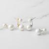 imageSWEETV Pearl Earrings for WomenGold Plated Pearl Drop Dangle EarringsPearl Ear Jacket Earrings Dainty Pearl Front Back Stud Earrings for Women Birthday Gift for HerStyle4Gold