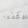 imageSWEETV Pearl Earrings for WomenGold Plated Pearl Drop Dangle EarringsPearl Ear Jacket Earrings Dainty Pearl Front Back Stud Earrings for Women Birthday Gift for HerStyle4Silver