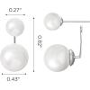 imageSWEETV Pearl Earrings for WomenGold Plated Pearl Drop Dangle EarringsPearl Ear Jacket Earrings Dainty Pearl Front Back Stud Earrings for Women Birthday Gift for HerStyle4Silver