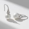 imageSWEETV Pearl Earrings for WomenGold Plated Pearl Drop Dangle EarringsPearl Ear Jacket Earrings Dainty Pearl Front Back Stud Earrings for Women Birthday Gift for HerStyle3Silver