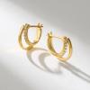 imageSWEETV Small Hoop Earrings 925 Sterling Silver PostHypoallergenic Huggie Earrings for WomenCubic Zirconia Tiny Cartilage Earrings10mmGold