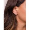 imageSWEETV Small Hoop Earrings 925 Sterling Silver PostHypoallergenic Huggie Earrings for WomenCubic Zirconia Tiny Cartilage Earrings10mmPinkGold