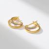 imageSWEETV Small Hoop Earrings 925 Sterling Silver PostHypoallergenic Huggie Earrings for WomenCubic Zirconia Tiny Cartilage Earrings10mmPurpleGold