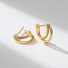 imageSWEETV Small Hoop Earrings 925 Sterling Silver PostHypoallergenic Huggie Earrings for WomenCubic Zirconia Tiny Cartilage Earrings10mmPurpleGold