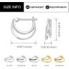 imageSWEETV Small Hoop Earrings 925 Sterling Silver PostHypoallergenic Huggie Earrings for WomenCubic Zirconia Tiny Cartilage Earrings10mmRainbowGold