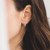 imageSWEETV Small Hoop Earrings 925 Sterling Silver PostHypoallergenic Huggie Earrings for WomenCubic Zirconia Tiny Cartilage Earrings10mmSilver