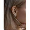 imageSWEETV Small Hoop Earrings 925 Sterling Silver PostHypoallergenic Huggie Earrings for WomenCubic Zirconia Tiny Cartilage Earrings10mmTurquoiseGold