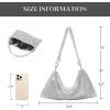 imageSWEETV Sparkly Rhinestone Purse for Women Silver Clutch Purse Small Glitter Handbags for Weddings Promand PartiesGold