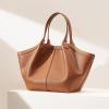 imageTrendy Top Handle Tote Bags for Women with Large Capacity Ideal Purses and Shoulder Handbags for Work and CasualCaramel Brown