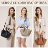 imageTrendy Top Handle Tote Bags for Women with Large Capacity Ideal Purses and Shoulder Handbags for Work and CasualTaupe