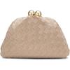 imageDressy Woven Clutch Purses for Women Evening Wedding Formal OccasionDumpling Crossbody Shoulder Handbags for WomenApricot Beige