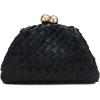 imageDressy Woven Clutch Purses for Women Evening Wedding Formal OccasionDumpling Crossbody Shoulder Handbags for WomenBlack