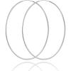 imageSWEETV 925 Sterling Silver Hoop Earrings for Women Lightweight Endless Silver Thin Hoops 2030405060MM50MM