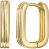 imageSWEETV Chunky Gold Earrings for Women 14K Plated Gold Statement Earrings Small GoldSilver Hoop Earrings Trendy Open Hoop Earrings for Women Tiny Huggie Hoop for Adult02 Gold
