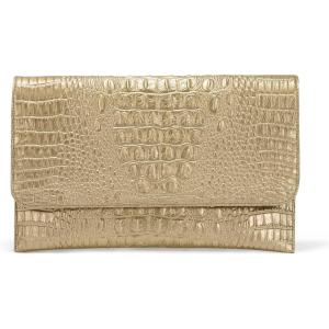imageSWEETV Evening Clutch Purses for Women Elegant Wristlet Wallets Crocodile Pattern PU Leather Cross body Purse FormalWeddingGold