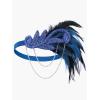 imageSWEETV 1920s Flapper Accessories Set for Women Roaring 20s Great Gatsby Headband Flapper Costume Accessories 070409F03 Blue