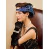 imageSWEETV 1920s Flapper Accessories Set for Women Roaring 20s Great Gatsby Headband Flapper Costume Accessories 070409F03 Blue