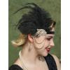 imageSWEETV 1920s Flapper Accessories Set for Women Roaring 20s Great Gatsby Headband Flapper Costume Accessories 070409F10 Gold