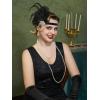 imageSWEETV 1920s Flapper Accessories Set for Women Roaring 20s Great Gatsby Headband Flapper Costume Accessories 070409F10 Gold