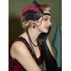 imageSWEETV 1920s Flapper Accessories Set for Women Roaring 20s Great Gatsby Headband Flapper Costume Accessories 070409F11 Red