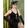 imageSWEETV 1920s Flapper Accessories Set for Women Roaring 20s Great Gatsby Headband Flapper Costume Accessories