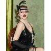 imageSWEETV 1920s Flapper Accessories Set for Women Roaring 20s Great Gatsby Headband Flapper Costume Accessories