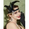 imageSWEETV 1920s Flapper Accessories Set for Women Roaring 20s Great Gatsby Headband Flapper Costume Accessories