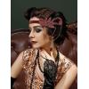 imageSWEETV 1920s Flapper Accessories Set for Women Roaring 20s Great Gatsby Headband Flapper Costume AccessoriesF04 Red