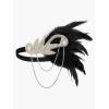 imageSWEETV 1920s Flapper Accessories Set for Women Roaring 20s Great Gatsby Headband Flapper Costume AccessoriesF15 Silver7pcs