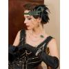 imageSWEETV 1920s Flapper Accessories Set for Women Roaring 20s Great Gatsby Headband Flapper Costume AccessoriesF25 Green7pcs