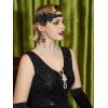imageSWEETV 5Pcs 1920s Flapper Accessories Set for Women Roaring 20s Great Gatsby Headband Flapper Costume Accessories