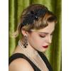 imageSWEETV 5Pcs 1920s Flapper Accessories Set for Women Roaring 20s Great Gatsby Headband Flapper Costume Accessories