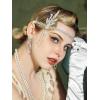 imageSWEETV 6Pcs 1920s Flapper Accessories Set for Women Roaring 20s Great Gatsby Headband Flapper Costume AccessoriesF01