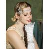 imageSWEETV 6Pcs 1920s Flapper Accessories Set for Women Roaring 20s Great Gatsby Headband Flapper Costume AccessoriesF01
