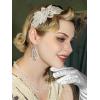 imageSWEETV 6Pcs 1920s Flapper Accessories Set for Women Roaring 20s Great Gatsby Headband Flapper Costume AccessoriesF03