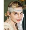 imageSWEETV 6Pcs 1920s Flapper Accessories Set for Women Roaring 20s Great Gatsby Headband Flapper Costume AccessoriesF03