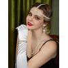 imageSWEETV 6Pcs 1920s Flapper Accessories Set for Women Roaring 20s Great Gatsby Headband Flapper Costume AccessoriesF04