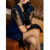 imageSWEETV 6Pcs 1920s Flapper Great Gatsby Accessories Set for Women Roaring 20s Womens Costume Accessories SetsF04 Mulberry