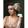 imageSWEETV 6Pcs 1920s Flapper Great Gatsby Accessories Set for Women Roaring 20s Womens Costume Accessories SetsF05 Pink