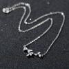 imageSWEETV Crystal Wedding Bridal Backdrop Necklace for Brides Cubic Zirconia Vine Dainty Back Pendant Necklace for Women Bridesmaid Gift01 Silver