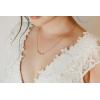 imageSWEETV Crystal Wedding Bridal Backdrop Necklace for Brides Cubic Zirconia Vine Dainty Back Pendant Necklace for Women Bridesmaid Gift02 Rose Gold