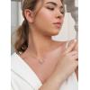 imageSWEETV Teardrop Wedding Back Necklace for Bride Bridesmaids Cubic Zirconia Simple Back Pendant Bridal Necklace for Wedding Party02 Rose Gold Backdrop