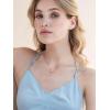 imageSWEETV Teardrop Wedding Back Necklace for Bride Bridesmaids Cubic Zirconia Simple Back Pendant Bridal Necklace for Wedding Party02 Rose Gold Backdrop