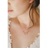 imageSWEETV Teardrop Wedding Back Necklace for Bride Bridesmaids Cubic Zirconia Simple Back Pendant Bridal Necklace for Wedding Party02 Rose Gold Backdrop