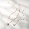 imageSWEETV Teardrop Wedding Back Necklace for Bride Bridesmaids Cubic Zirconia Simple Back Pendant Bridal Necklace for Wedding PartyN02 Silver