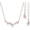 imageSWEETV Crystal Wedding Bridal Backdrop Necklace for Brides Cubic Zirconia Vine Dainty Back Pendant Necklace for Women Bridesmaid Gift04 Rose Gold Backdrop