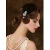imageSWEETV 1920s Feather Headpiece Flapper Headband Roaring 20s Hair Accessories Great Gatsby Hair Clip BlackBlack