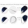 imageSWEETV 1920s Feather Headpiece Flapper Headband Roaring 20s Hair Accessories Great Gatsby Hair Clip BlackWhite